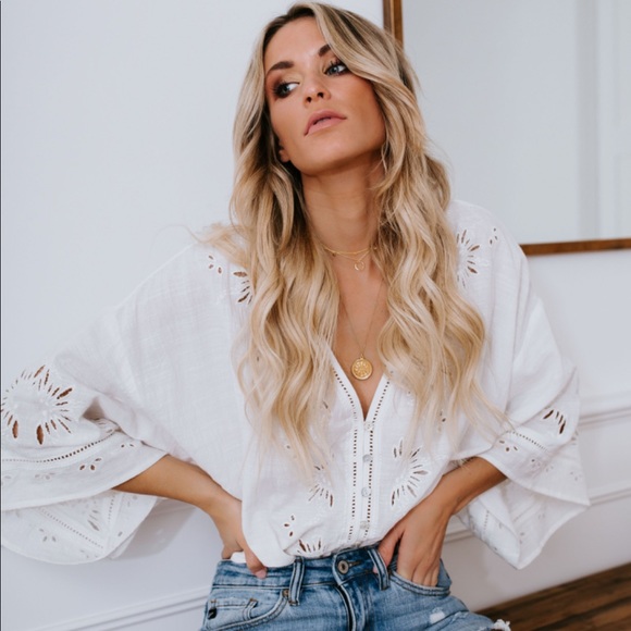 Vici Tops - Vici Eyelet Lace Blouse